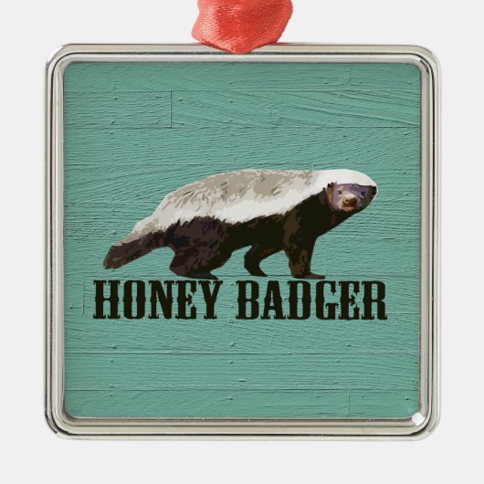 Cool Rustic Honey Badger Metalen Ornament (Voorkant)