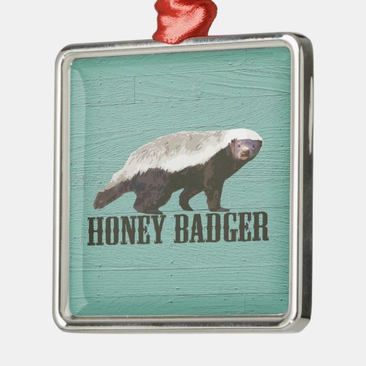 Cool Rustic Honey Badger Metalen Ornament (Links)