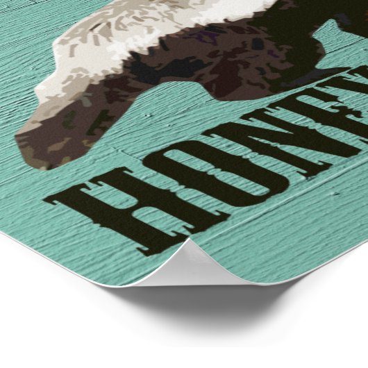 Cool Rustic Honey Badger Poster (Hoek)