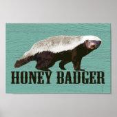 Cool Rustic Honey Badger Poster (Voorkant)