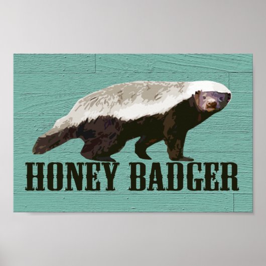 Cool Rustic Honey Badger Poster (Voorkant)