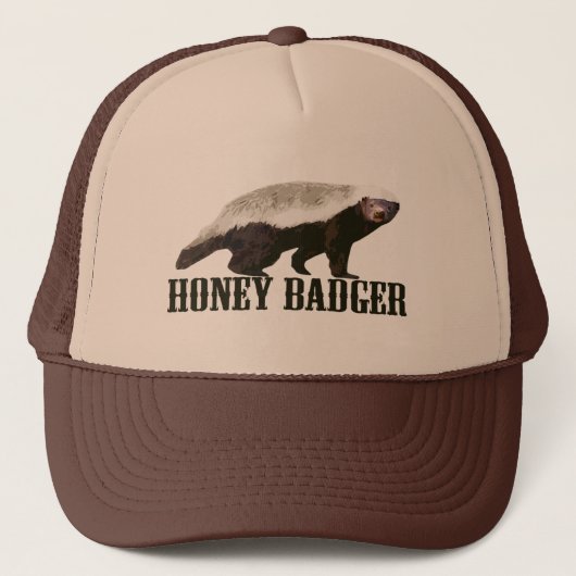 Cool Rustic Honey Badger Trucker Pet (Voorkant)