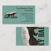 Cool Rustic Honey Badger Visitekaartje (Voorkant / Achterkant)