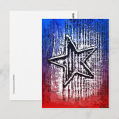 Cool Rustic Lone Star Pop Art Print Briefkaart (Voorkant / Achterkant)