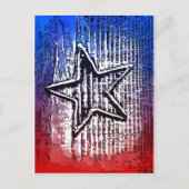 Cool Rustic Lone Star Pop Art Print Briefkaart (Voorkant)