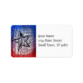 Cool Rustic Lone Star Pop Art Print Etiket