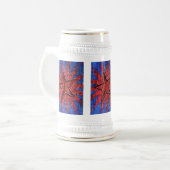 Cool Rustic Star Pop Art Print Bierpul (Voorkant links)