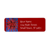 Cool Rustic Star Pop Art Print Etiket (Voorkant)
