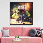 Cool Rustic wine lovers Canvas Print (Insitu (Woonkamer))