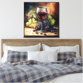 Cool Rustic wine lovers Canvas Print (Insitu (Slaapkamer))