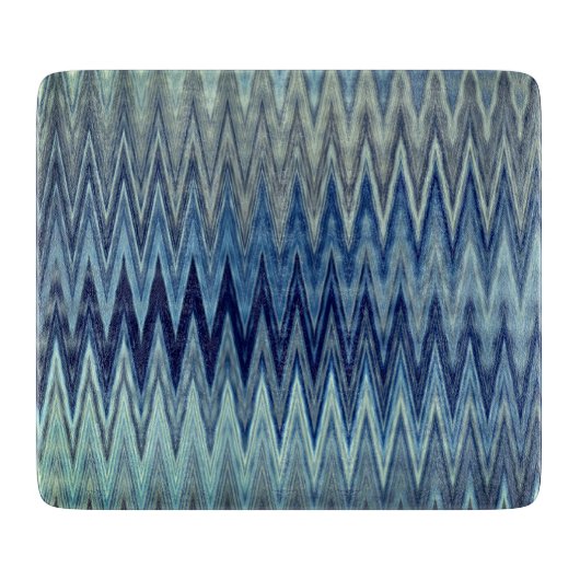 COOL Rustic Zigzag Wavy Pattern Snijplank (Voorkant)
