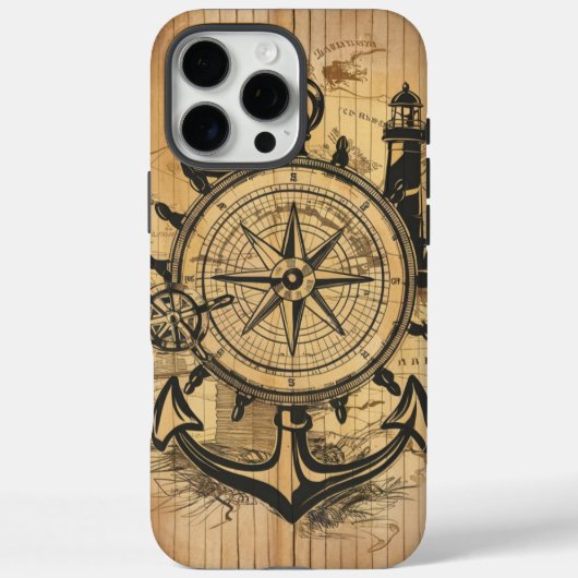 Cool Rustieke Nautilus Ontdekkingsreiziger Case-Mate iPhone Case (Achterkant)