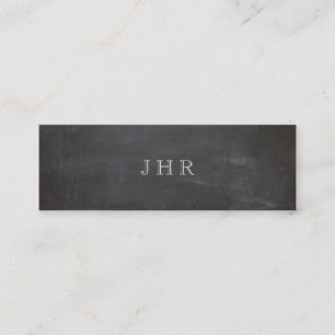 Cool Rustisch  Monogram zwart karton Mini Visitekaartje