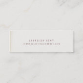 Cool Rustisch  Monogram zwart karton Mini Visitekaartje (Achterkant)