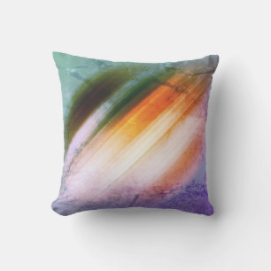 Cool Rustisch Paars Blauw Oranje Gele Stripes Buitenkussen