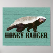 Cool Rustische Honingdas Poster (Voorkant)