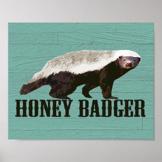 Cool Rustische Honingdas Poster (Voorkant)