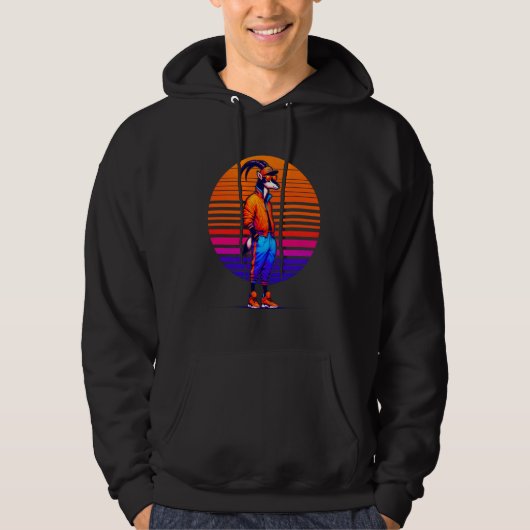 Cool Sable Antelope Modern Urban Style Sunset Retr Hoodie (Voorkant)