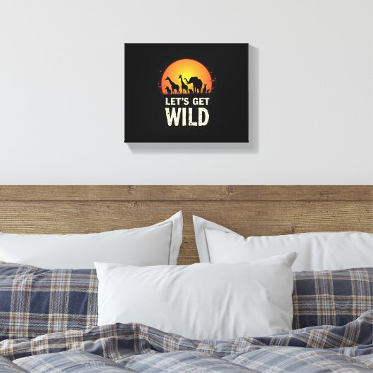 Cool Safari Design voor mannen Vrouwen Kinder Safa Canvas Afdruk (Insitu (Slaapkamer))