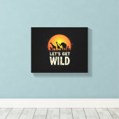 Cool Safari Design voor mannen Vrouwen Kinder Safa Canvas Afdruk (Insitu (Houten vloer))