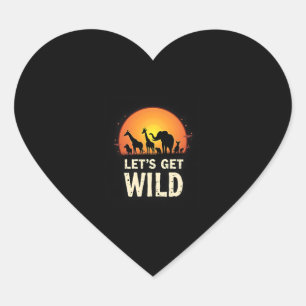 Cool Safari Design voor mannen Vrouwen Kinder Safa Hart Sticker