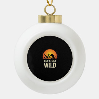 Cool Safari Design voor mannen Vrouwen Kinder Safa Keramische Bal Ornament