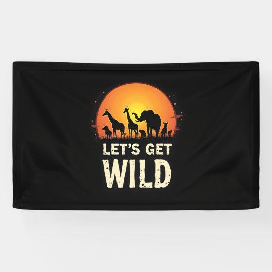 Cool Safari Design voor mannen Vrouwen Kinder Safa Spandoek (Horizontaal)