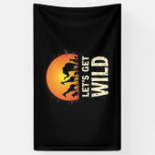 Cool Safari Design voor mannen Vrouwen Kinder Safa Spandoek (Verticaal)