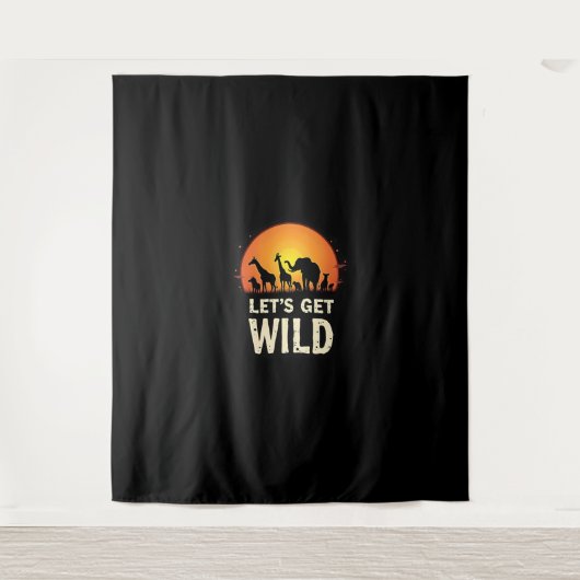 Cool Safari Design voor mannen Vrouwen Kinder Safa Wandkleed (Voorkant)