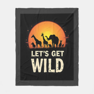 Cool safari-ontwerp voor mannen vrouwen kinderen s fleece deken