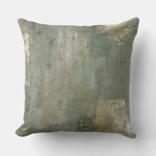 Cool Sage Gold Beige Rustiek Abstract Kussen