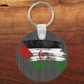 Cool Sahrawi-vlagontwerp Sleutelhanger (Voorkant)