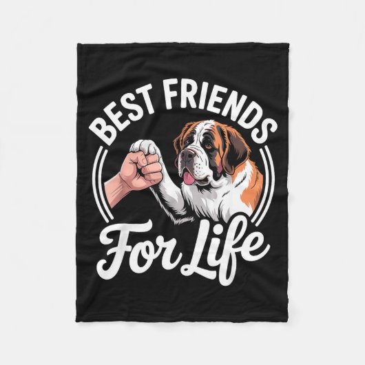 Cool Saint Bernard Costume For Men Women St. Berna Fleece Deken (Voorkant)