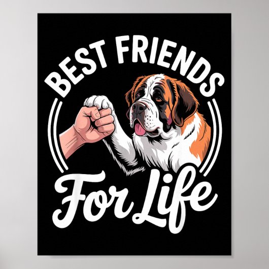 Cool Saint Bernard Costume For Men Women St. Berna Poster (Voorkant)