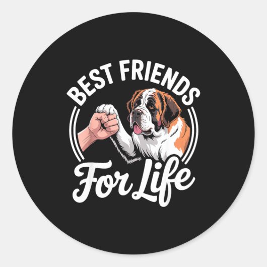 Cool Saint Bernard Costume For Men Women St. Berna Ronde Sticker (Voorkant)