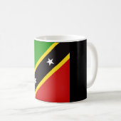 Cool Saint Kitts en Nevis Flag Koffiemok (Voorkant rechts)
