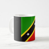Cool Saint Kitts en Nevis Flag Koffiemok (Voorkant links)