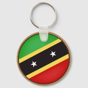 Cool Saint Kitts en Nevis-zegel Sleutelhanger