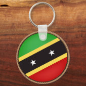 Cool Saint Kitts en Nevis-zegel Sleutelhanger (Voorkant)