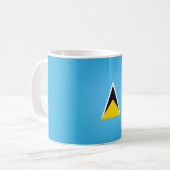 Cool Saint Lucia Flag Koffiemok (Voorkant links)