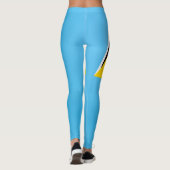 Cool Saint Lucia Vlag Mode Leggings (Achterkant)