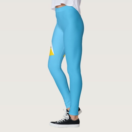 Cool Saint Lucia Vlag Mode Leggings (Links)