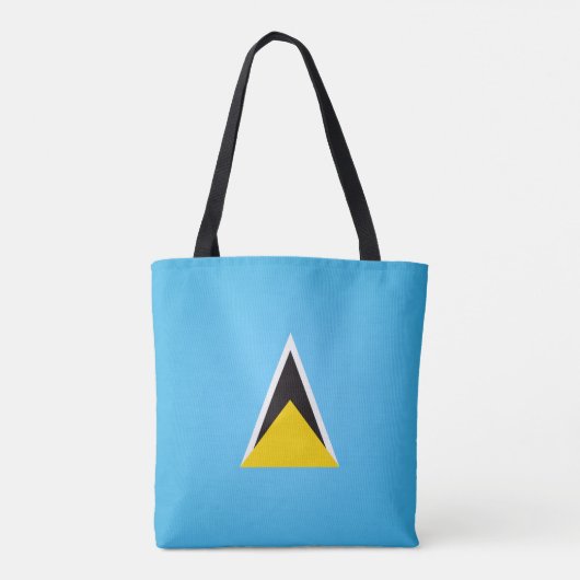 Cool Saint Lucia Vlag Mode Tote Bag (Achterkant)
