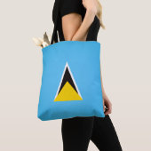 Cool Saint Lucia Vlag Mode Tote Bag (Dichtbij)