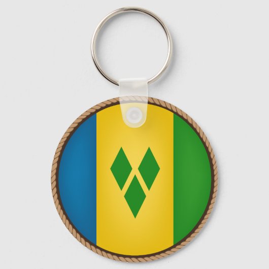 Cool Saint Vincent en de vlag van Grenadines Sleutelhanger (Voorkant)