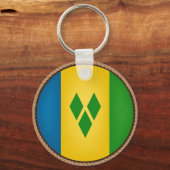 Cool Saint Vincent en de vlag van Grenadines Sleutelhanger (Voorkant)