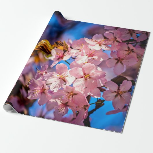Cool Sakura Garland Cadeaupapier (Uitgerold)