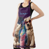 Cool Samoyed Puppies uit deze wereld milkshake Schort (Insitu)