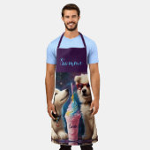 Cool Samoyed Puppies uit deze wereld milkshake Schort (Gedragen)