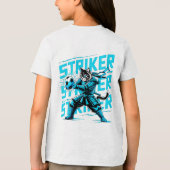Cool Samurai Cat Soccer Striker - Gift for soccer Tri-Blend Shirt (Achterkant)